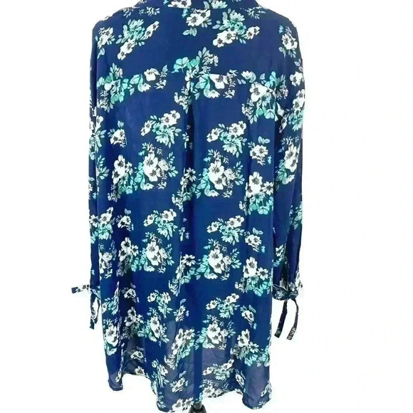 Sale🤩-Joan Rivers Floral Print Top Bow Sleeve - Picture 2 of 5